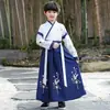 Ropa china para niñas Hanfu escritura de tres caracteres para niños discípulos estilo antiguo primavera y otoño estilo chino para niños traje antiguo hombres