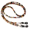 Acessórios para Óculos Corrente para Óculos Cordão Antiderrapante para Óculos Cordão para Óculos de Leitura Corrente com Contas Coloridas Cordão de Contas de Madeira