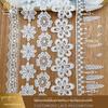 Renda Vazada Acabamento Poliéster Seda Bordado Girassol Flor Recortável Florista Decoração Adorno de Cabeça Franja Renda