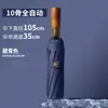 Paraguas de Negocios Automático con Mango de Madera 70% de Descuento, 8 Varillas, Apertura/Cierre con un Solo Botón, Paraguas de Regalo Personalizable, Fuente Mayorista