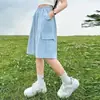 Shorts de Hilo de Hielo para Niña hasta la Rodilla para Verano, Shorts Cargo para Niños, Pantalones Deportivos de Secado Rápido para Niñas Mayores, Modernos