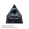Pirâmide de Bola de Cristal Natural 5/6/8cm Ornamento de Mesa Chakra Cascalho Colorido Pirâmide de Resina Epóxi