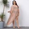 Vestido de Playa F1978 para Mujer de Talla Grande Europeo y Americano Transfronterizo de Malla Sexy Transparente Tipo Bikini