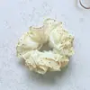 Polo Bolinhas Renda Plissada Anel de Cabelo Intestino Grosso Doce Suave Beleza Nicho Rabo de Cavalo Baixo Corda de Cabelo Acessórios de Cabelo Prendedor de Cabelo Adorno de Cabeça