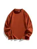 Sudadera de manga larga con cuello alto parcial para hombre, corte holgado, color liso, camiseta básica deportiva casual para primavera y otoño