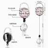 Portatarjeta de identificación de plástico con clip trasero de metal, portatarjeta de insignia retráctil para estudiantes mujeres, tarjeta de campus, insignia diaria de oficina