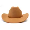 Nuevo Sombrero de Lana Estilo Étnico de Minorías Transfronterizo de Comercio Exterior Sombrero Vaquero de Lana para Hombre y Mujer Sombrero de Ceremonia