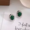 Colar Pingente Oval de Ágata Verde com Design Único para Mulheres, Corrente Elegante e Versátil para Clavícula