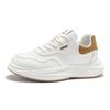 Zapatos de Suela Gruesa Casuales para Exterior de Cuatro Estaciones para Hombre, Zapatos Blancos con Cordones de Color Sólido, Zapatillas Deportivas Coreanas de Moda