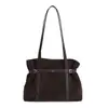 Bolsa Tote Versátil Estilo Coreano para o Trabalho para Mulheres 2025 Inverno Nova Grande Capacidade Elegante Patchwork de Luxo Leve Bolsa de Ombro/Sob o Braço