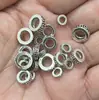 6 8 10mm Plata de Xizang aleación retro diez mil caracteres espaciador patrón de cuenta plana cuenta con agujero grande accesorios para pulsera espaciador venta al por mayor