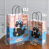 Bolsa de Presente Gatinho Fofo para Selfies para Amigos Exquisite Ins Desenho Animado Original Simples Bolsa de Mão Grande Capacidade Bolsa de Papel