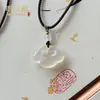 Hebilla Doble Pixiu de Ágata de Hielo Natural Colgante Candado de Nube Auspiciosa Retro Hebilla de Paz Calcedonia Candado Ruyi Colgante de Collar para Mujer