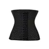 Cinturón abdominal cruzado en stock para mujer, corsé de cintura posparto, cinturón de plástico hueco transpirable, 3 filas 13 botones, prenda moldeadora del cuerpo