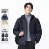 Chaqueta Ligera de Plumas Unisex Otoño/Invierno Abrigo de Plumas Cálido para Hombre Chaqueta de Plumas Moderna con Capucha