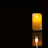 Nueva lámpara de vela de plástico con control remoto de carga USB, mecedora, para boda, Buda, iglesia, fiesta, bar, lámpara de vela especial