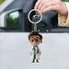 Nuevo modelo mochila de doctor llavero de coche para ventas transfronterizas, colgante decorativo 2D acrílico de enfermera