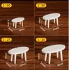 Ornatos de Modelo de Móveis em Miniatura Mesa Artificial Interna Mini Banco Mesa de Café Sofá Modelo Materiais Artesanais DIY