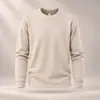 Camiseta Base de Terciopelo Alemán para Hombre de 320 g, Popular en Otoño e Invierno, Terciopelo por Ambos Lados, Cálida, Cómoda, Suave, Informal, Versátil, Sudadera de Cuello Redondo