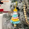 Dopamina Criativa Pingente de Sino para Árvore de Natal Pingente para Carro Tricotado em Lã Acessórios de Decoração de Natal Pingente Pequeno