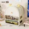 Caixa de Armazenamento de Mesa Tipo Gaveta, Porta-Canetas e Papelaria de Mesa para Escritório, Organizador de Itens Diversos, Caixa de Armazenamento Multicamadas para Cosméticos