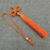 Colgante Conmemorativo de Xiangfei con Nudo de la Paz + Borla de Doble Nudo de Oreja 12cm Borla Insignia Acrílica Colgante Decoración Hecha a Mano