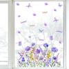 Flores Variadas, Girasoles, Margaritas, Mariposas, Pegatinas Creativas para Ventanas, Decoración de Fondo para Tienda y Hogar, Pegatinas Electrostáticas para Vidrio