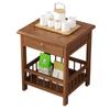 Estante de almacenamiento de madera maciza para el hogar, estante de almacenamiento de piso simple, carrito de cocina de múltiples capas, estante de almacenamiento para sala de estar, estante de té