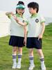 Uniformes Escolares, Uniformes de Classe para Alunos do Ensino Fundamental, Camisetas de Algodão de Verão de Manga Curta com Lapela, Camisas Polo, Uniformes para Professores de Jardim de Infância