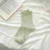 Calcetines de Seda Finos de Verano para Mujer, Calcetines de Maternidad de Color Sólido, Calcetines Zapatos Versátiles de Tubo Alto Estilo Japonés, Calcetines Holgados
