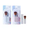 Pincel Retrátil para Blush em Pó Pincel de Maquiagem Pincel Único Ferramenta de Maquiagem Cabo de Tubo de Metal B0458