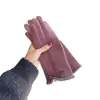 Guantes de Polar para Mujer Otoño e Invierno Dedo Índice Pantalla Táctil Lazo de Moda Estilo Coreano Guantes de Polar Colgantes para Montar