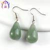 Pendientes de piedra natural con forma de gota de amatista en polvo, joyería de comercio exterior para mujer de moda europea y americana transfronteriza al por mayor