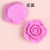 Xiaohongshu mismo estilo 23 mm brillante tridimensional rosa parche diy pendientes accesorios para el cabello teléfono móvil zapato flor accesorios material