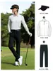 Pgm2026 Ropa de Golf para Hombre de Manga Larga Primavera y Verano Ropa Interior Ropa de Protección Solar de Seda Helada Top