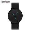 Reloj para Hombre Sanda Simple Dos Manecillas Semi-Casual de Negocios Resistente al Agua Reloj para Hombre Joven Transfronterizo Reloj de Cuarzo para Hombre
