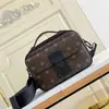 Nueva Bolsa de Mensajero de Moda para Hombre, Bolso de Hombro Retro, Bolso Cruzado Versátil con Estampado de Monograma Clásico, Bolsa de Mensajero para Hombre
