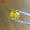 En Stock Corte Flor de Hielo Deslumbrante Amarillo Ganso Amarillo Vibrante Forma de Huevo de Paloma Ovalada Gema de Circonita Sintética Suelta