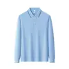 Camisa Polo Fina de Manga Larga para Hombre y Mujer, Otoño e Invierno, Casual de Negocios, Corte Delgado, Transpirable, Ropa de Golf, Top