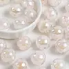 Dingyi 16 mm Alice Resina Luminosa Galvanizada Cuentas con Agujero Pasante Cuentas Sueltas Para Bisutería DIY Cadena de Teléfono Móvil Material de Joyería