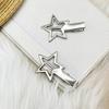 Novo Grampo Lateral para Cabelo Headwear de Alta Qualidade Clipe de Estrela Prata Metálica Grampo para Franja Cortada DIY Acessórios de Cabelo