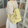 Bolso tote de rayas para mujer, versión coreana, estilo ins, casual y versátil, doble cara, gran capacidad, adecuado para estudiantes y para ir al trabajo, bolso de hombro casual
