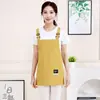 Delantal de Color Sólido con Correa Ajustable Cocina Repelente al Agua a Prueba de Aceite Moda Simple Ropa de Trabajo Impresión de Logo Personalizado