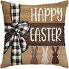 Funda de Almohada Personalizada de Conejito de Pascua de Venta Caliente Transfronteriza Decoración para Sala de Estar Funda de Cojín para Sofá Regalo Transfronterizo