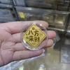 Pegatina para teléfono móvil de oro puro 999 2 mg, pegatina creativa que atrae la fortuna y promueve la riqueza, princesa por favor hazte rica, pegatina decorativa para teléfono móvil al por mayor