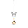 Atrapasol Bola de Cristal Prisma Parasol de Ventana Fabricante de Arcoíris Colgante de Mariposa Libélula Sol E18