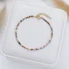 Pulsera de Perlas de Agua Dulce Forma de Arroz Piedra Natural Hilo para Mano de Mujer Cristal de Turmalina Multifacético Sensación de Alta Gama Joyería de Mano Nueva Venta al por Mayor