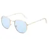 Nuevas Gafas de Sol Poligonales con Montura de Metal Tendencia Europea y Americana Montura Pequeña Color Deslumbrante Mercurio Gafas de Sol Oceánicas