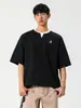 Camiseta de Manga Corta con Cuello en V Estilo Lujo Ligero Old Money Falsa de Dos Piezas 26 Verano Nuevo Camiseta de Manga Media de Punto Waffle Rojo Ankela