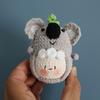 Muñeca Calabaza Tejida a Mano de Dibujos Animados Lindo Pequeño Ya Bolas Tejidas Colgantes Bolso Terminado Hecho a Mano